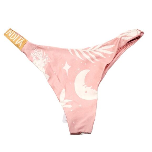 Agua Bendita Avy Maniera Bikini Swim Bottom Pink Yellow Sun Moon Size XL - Picture 3 of 7